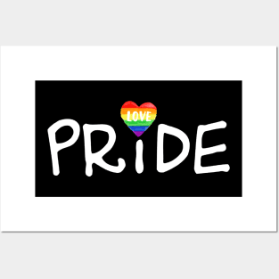 PRIDE LOVE - White Posters and Art